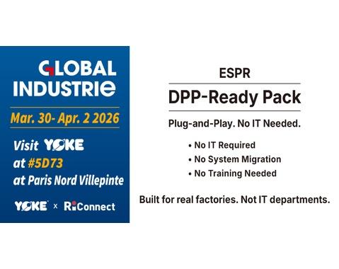 YOKE will be at GLOBAL INDUSTRIE 2026 in Paris to help manufacturers stay sellable as DPP expectations expand.